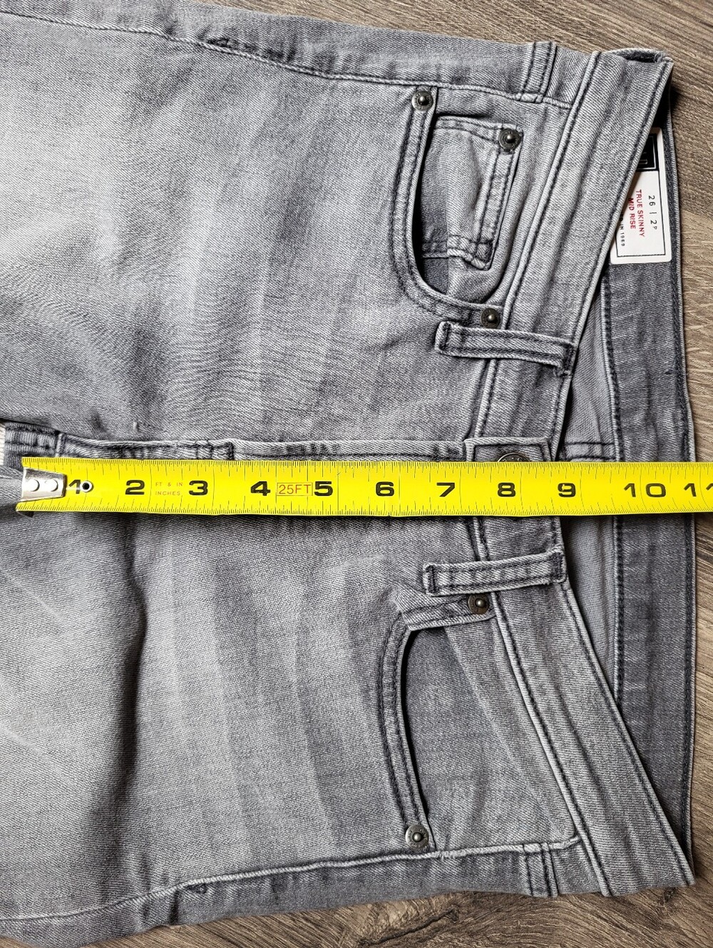 GAP True Skinny Mid Rise Jeans Size 26/2P - Picture 4 of 7